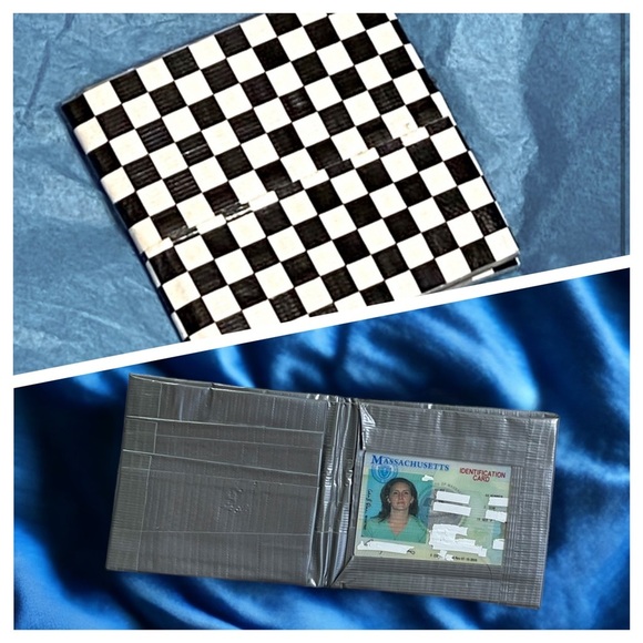 Hand Crafted Other - 🟢5/$25  𝑯𝒂𝒏𝒅𝒎𝒂𝒅𝒆 Checkerboard Duct Tape Wallet
